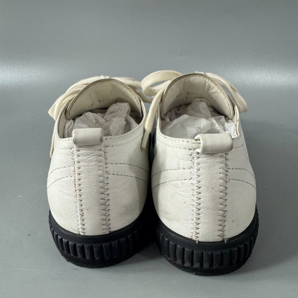 Prada Sport White Leather Cap Toe Lace Up Sneakers Size 35 1/2 - Picture 6 of 13